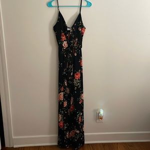 Boutique Floral Romper with Attached Skirt